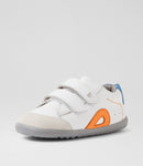Bobux "SU Blaze Boys Shoe - White/Azure