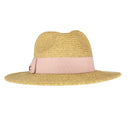 Sundaise | Girls Emma Panama Hat with Blush Ribbon 6-12yrs