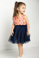 Cracked Soda | Summer Flower straight Tutu - Navy