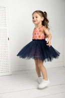 Cracked Soda | Summer Flower straight Tutu - Navy