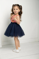 Cracked Soda | Summer Flower straight Tutu - Navy