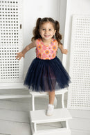 Cracked Soda | Summer Flower straight Tutu - Navy