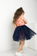 Cracked Soda | Summer Flower straight Tutu - Navy
