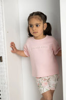 Cracked Soda Tessa 2Pce Tee & Short Set Pink/Floral 000-2