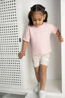 Cracked Soda Tessa 2Pce Tee & Short Set Pink/Floral 000-2