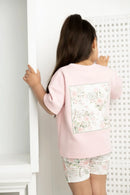 Cracked Soda | Tessa Panel Back Tee Pink 3-8