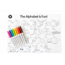 Colour In Placemat: ABC  with Markers in Travel Pouch