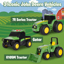John Deere Lights & Sounds Mini Tractors - 3 Pk