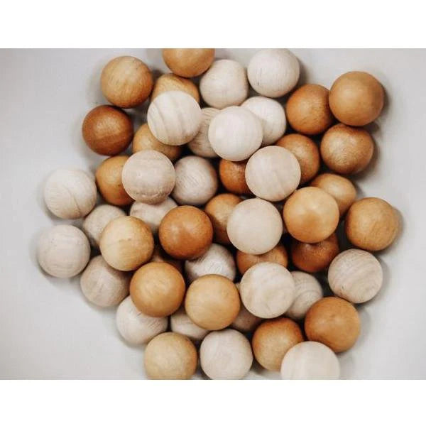 QToys 2 Tone Wooden Balls Set of 50
