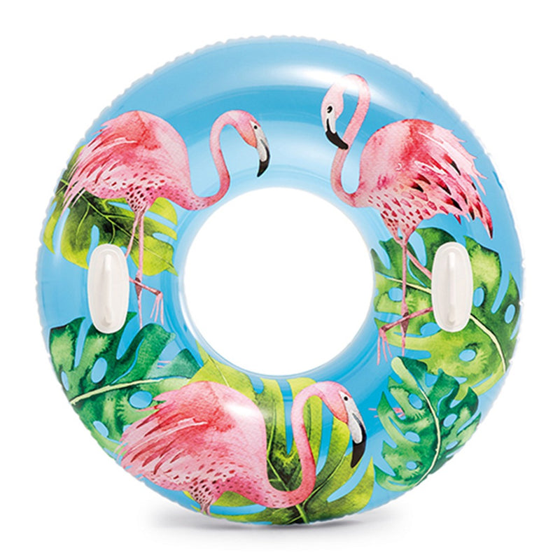 Intex 96cm Lush Tropical Inflatable Swim Floating Tube Kids/Children 9y+ Assort