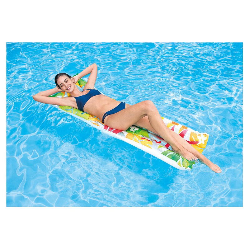 Intex 183cm Fashion Inflatable Float/Mat/Lounge Water/Beach/Pool Toy Assorted