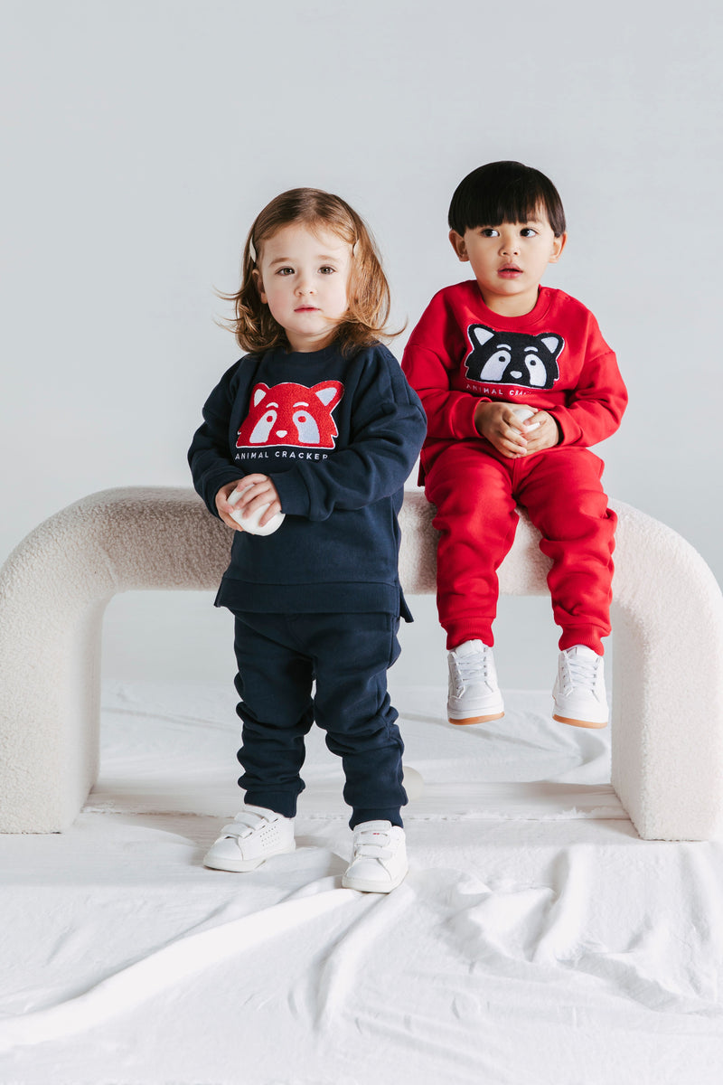 Animal Crackers | Contrast Raffi Crew-Navy