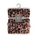 Weegoamigo Plush Pom Pom Blanket - Leopard Pink