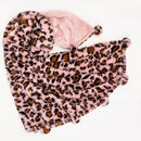 Weegoamigo Plush Pom Pom Blanket - Leopard Pink