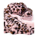 Weegoamigo Plush Pom Pom Blanket - Leopard Pink