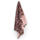 Weegoamigo Plush Pom Pom Blanket - Leopard Pink