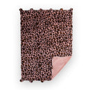 Weegoamigo Plush Pom Pom Blanket - Leopard Pink