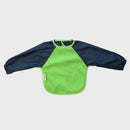 Silly Billyz Small Fleece Long Sleeve Bib - Lime/Navy