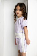 Cracked Soda | Wisteria  Ribbed Shorts -Purple