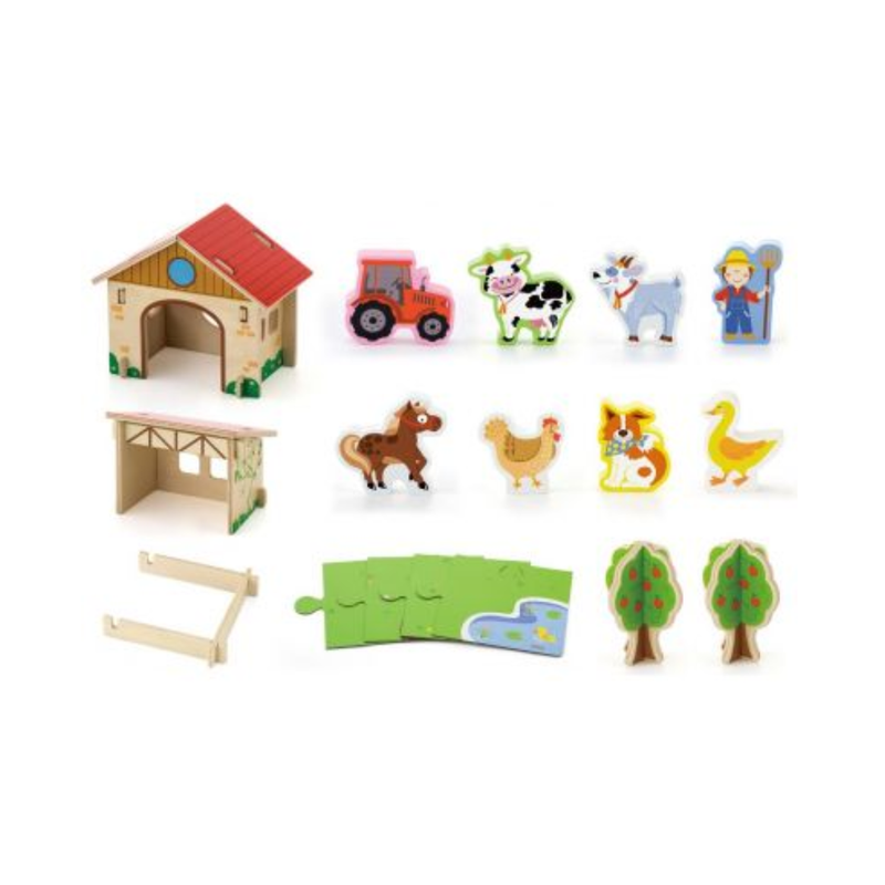 Fun Factory | 3D Farm Playset - Wooden