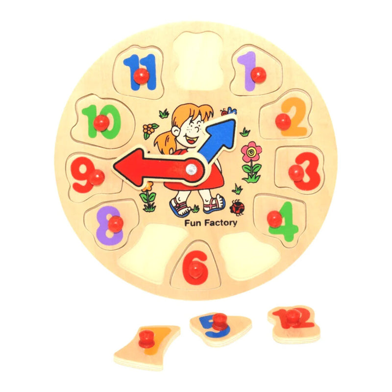 Fun Factory | Wooden Girl Clock Puzzle RRP $29.99