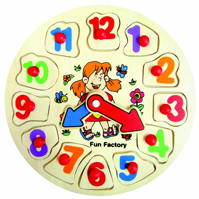 Fun Factory | Wooden Girl Clock Puzzle RRP $29.99