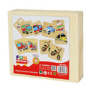 Fun Factory  | Wooden transport Memory Game, 16 Piece Brand