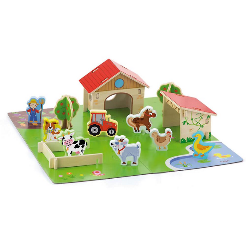 Fun Factory | 3D Farm Playset - Wooden