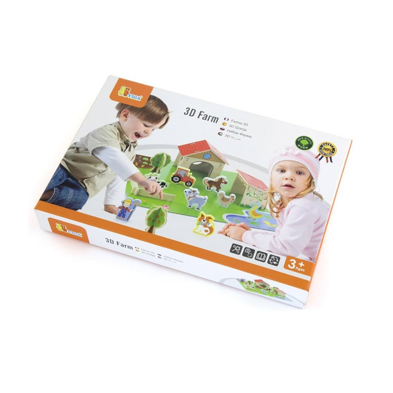 Fun Factory | 3D Farm Playset - Wooden