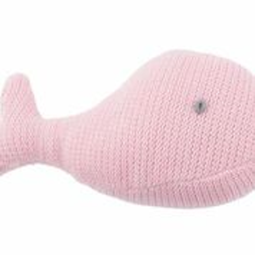 Baby Bow | Soft Knitted Rattle - Whale (Assorted)