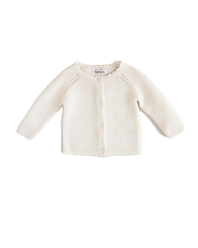 Beanstork | Scalloped Cardigan-Cream