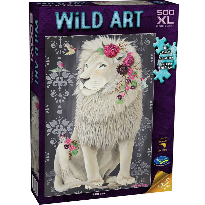 HOLDSON PUZZLE - WILD ART, 500XL PC (WHITE LION)RRP $32.99