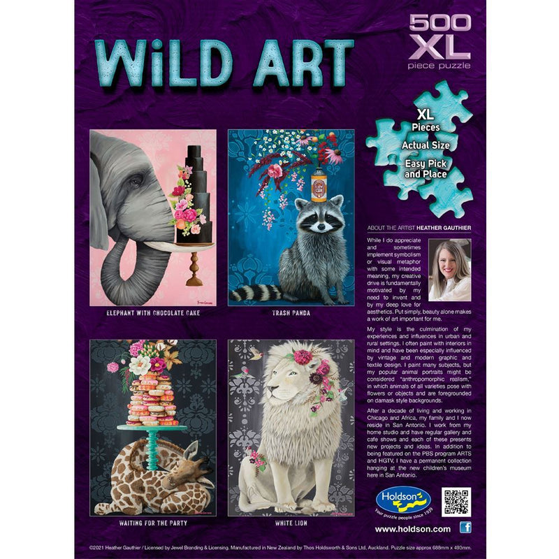 HOLDSON PUZZLE - WILD ART, 500XL PC (WHITE LION)RRP $32.99