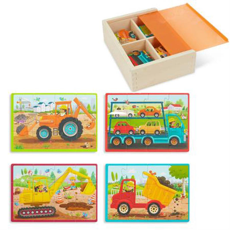 B.Woody - Wooden Pack o' Puzzles 48 pieces - Construction