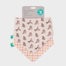 All4Ella Reversible 2pk Bandana Bibs - Ballet