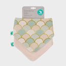 All4Ella Reversible 2pk Bandana Bibs - Scallop