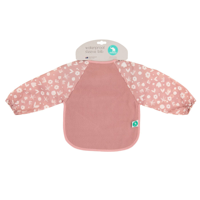 All4Ella | Long Sleeve Bib--Dusty Pink
