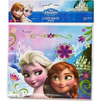 Disney Frozen Treat Loot Bags Plastic 8 Per Package Birthday