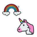 PP | RAINBOW & UNICORN PATCH HAIRCLIPS