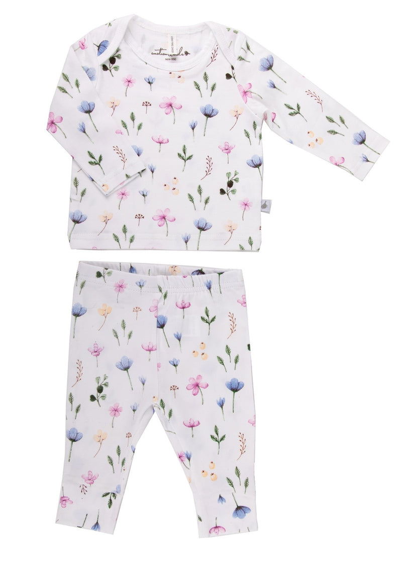 Emotion And Kids - Fleur Organic Cotton Top And Pants Set