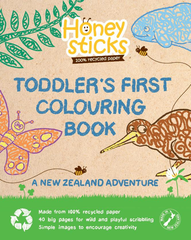 Honeysticks | Toddlers First Colouring Book - A Kiwi Adventure