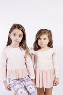 Little Hearts | Blush Peplum Top