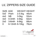 Li'l Zippers Baby Grey Starfish Long Romper