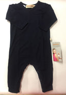 Mokopuna Wrap Longsuit - Navy Marine Plain