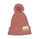 Ponchik Pom Pom Ribbed Beanie - Rosewood