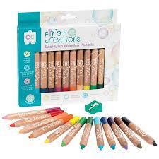 First Creations Easi-Grip Wooden Pencils - 12 pack