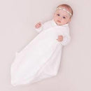 JUJO Baby 100% Cotton Knit Cable Edge Shwrap - White