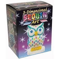 Owl 3-Dimensional SEQUIN Art