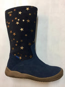 Richter Hydrovelour Navy Stars Knee Boot - Girls
