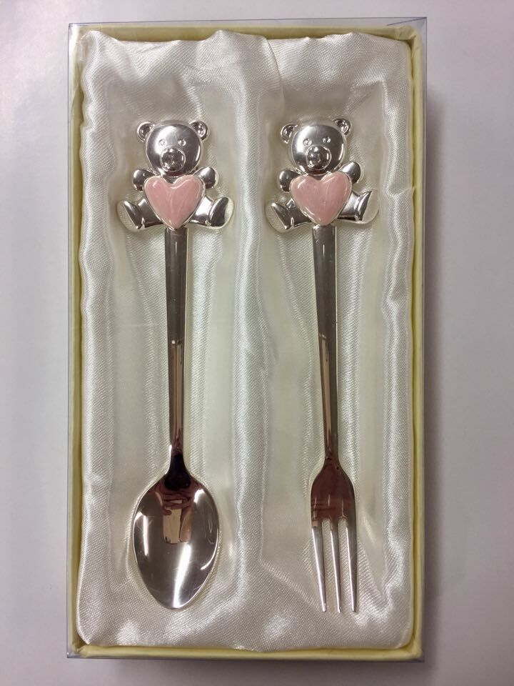 Teddy Bear Fork and Spoon Set